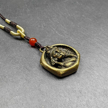 Double Faced Drashi Lhamo Amulet,Zashi Lhamo Pendant - Gandhanra-ART