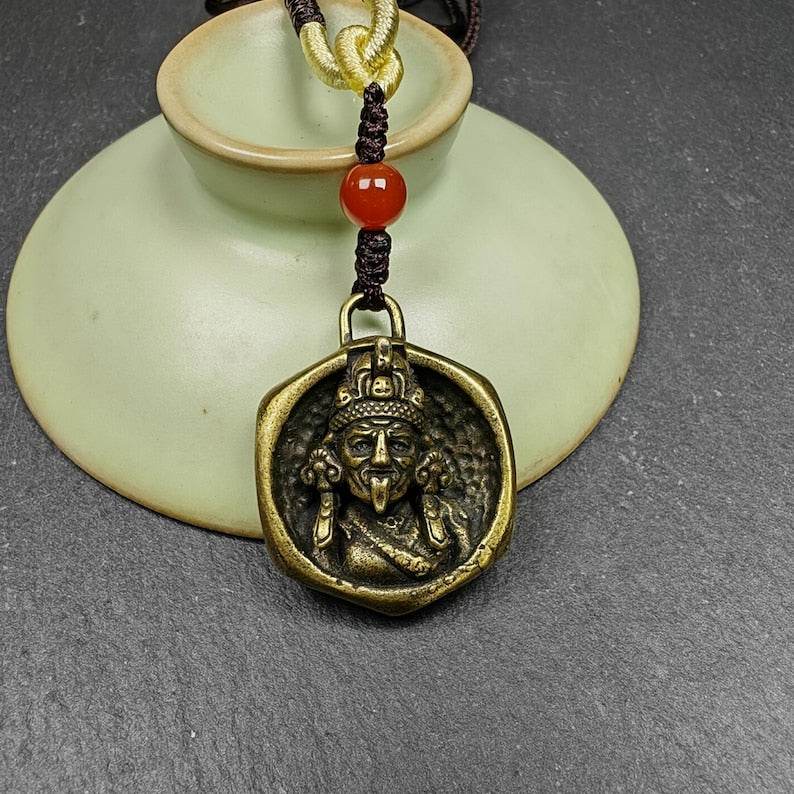 Double Faced Drashi Lhamo Amulet,Zashi Lhamo Pendant - Gandhanra-ART