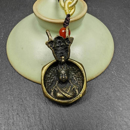 Double Faced Drashi Lhamo Amulet,Zashi Lhamo Pendant - Gandhanra-ART