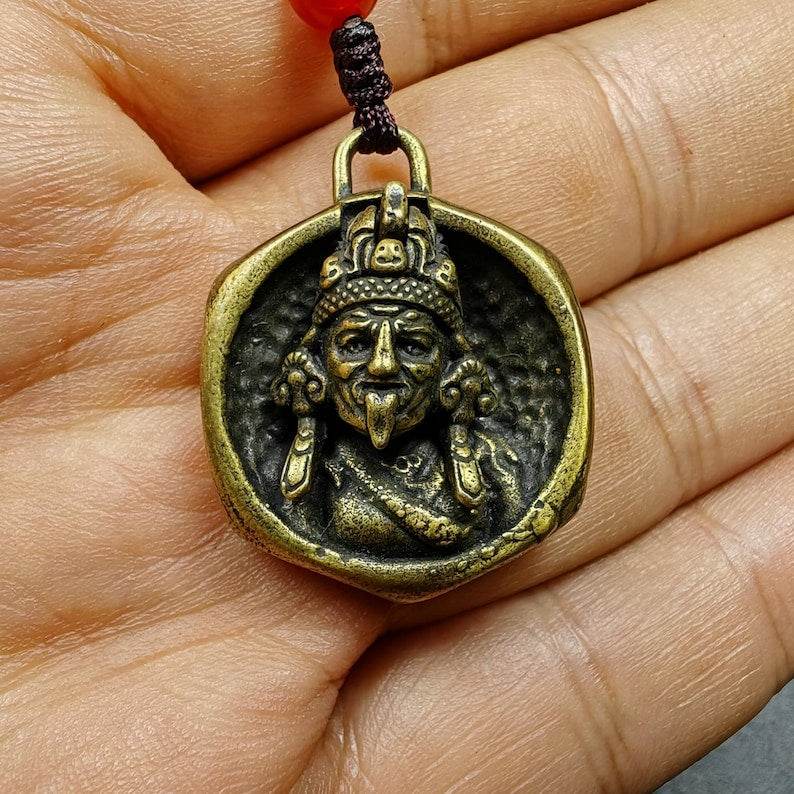 Double Faced Drashi Lhamo Amulet,Zashi Lhamo Pendant - Gandhanra-ART