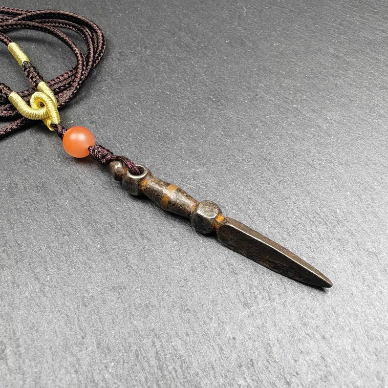 Old Tibetan Phurba Amulet,Kila - Dorje Phurba,40 Years Old Gandhanra-ART