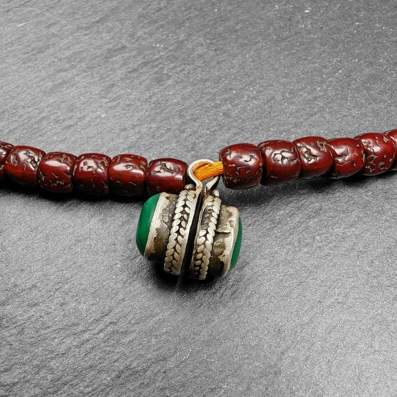 Turquoise Counter Clip | Sterling Silver Bhum Clip for Mala | 17*11mm Gandhanra-ART