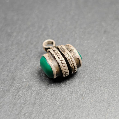 Turquoise Counter Clip | Sterling Silver Bhum Clip for Mala | 17*11mm Gandhanra-ART