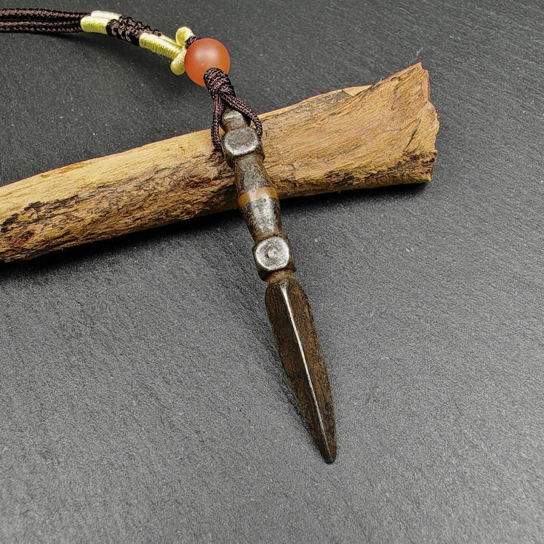 Old Tibetan Phurba Amulet,Kila - Dorje Phurba,40 Years Old Gandhanra-ART