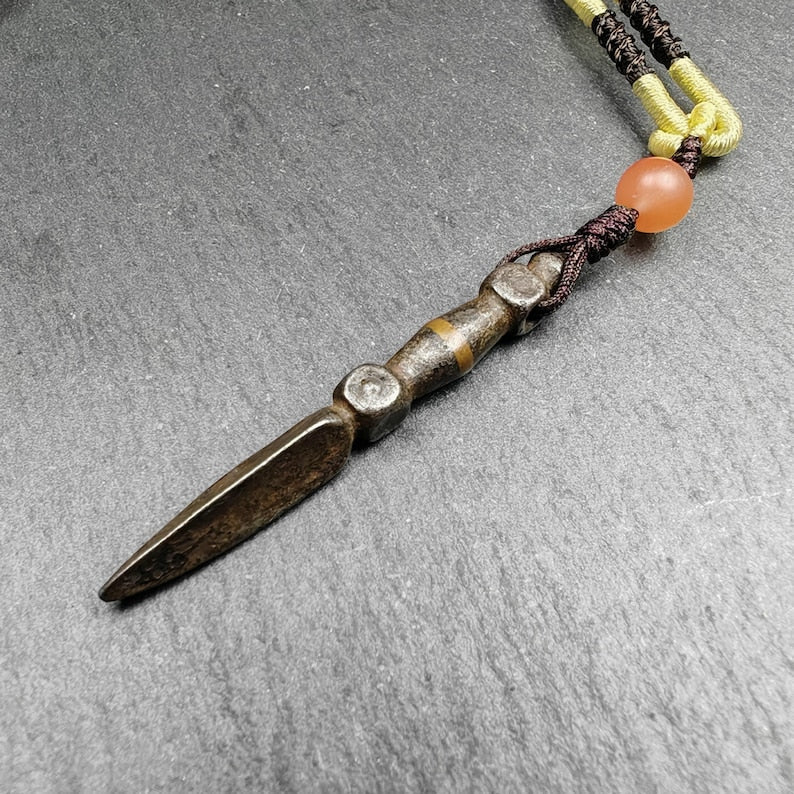 Old Tibetan Phurba Amulet,Kila - Dorje Phurba,40 Years Old Gandhanra-ART