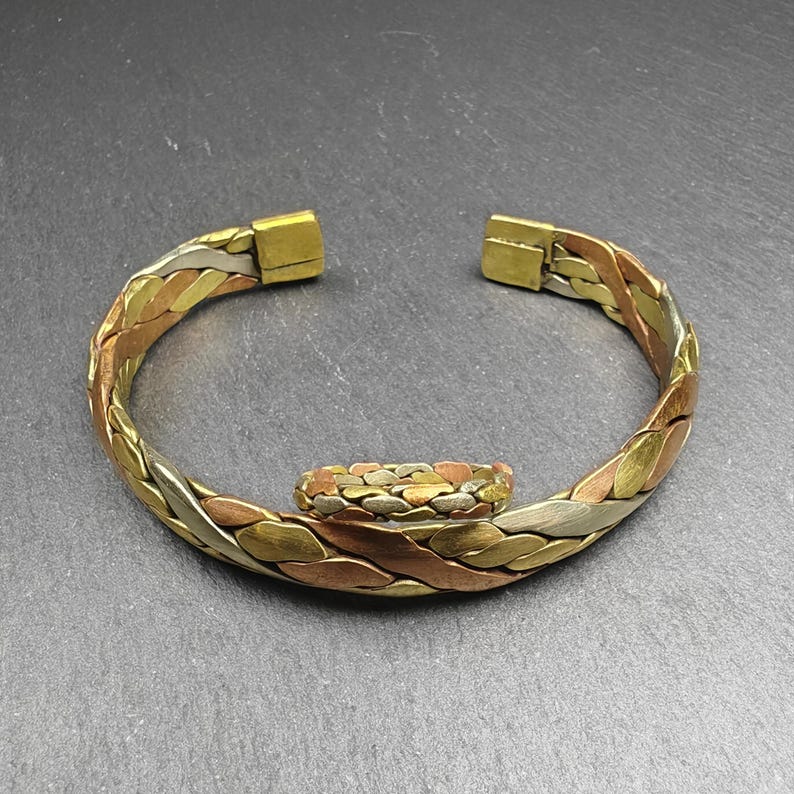 Tibetan Jewelry, Cuff Bracelet + Ring,Made of Bronze,Copper,Brass Gandhanra-ART