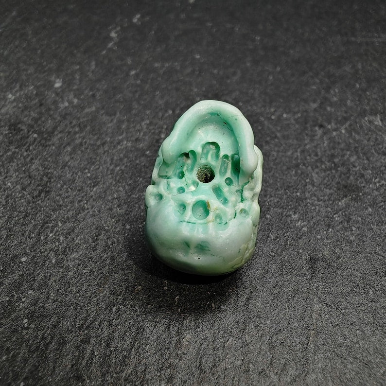 Authentic Turquoise Citipati Skull Bead,15*13*11mm Gandhanra-ART