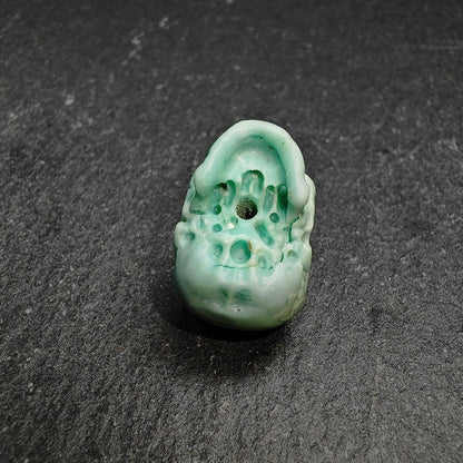 Authentic Turquoise Citipati Skull Bead,15*13*11mm Gandhanra-ART