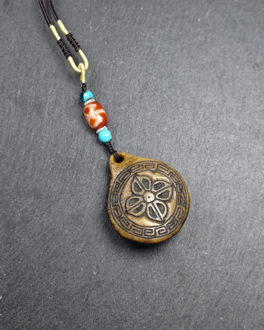 Authentic Kapala Amulet - Cross Vajra Charm - Tibetan Protective Pendant - Decades Old - 48mm × 39mm Gandhanra-ART