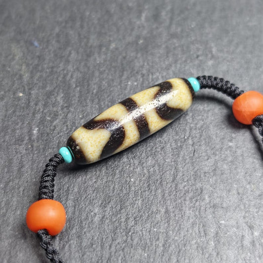 Authentic Tiger Tooth Dzi Bead Necklace 36*11mm Gandhanra-ART