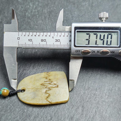 Original Kapala Amulet - Gandhanra Old Tibetan Protective Charm - 37mm × 25mm - Decades Old Gandhanra-ART