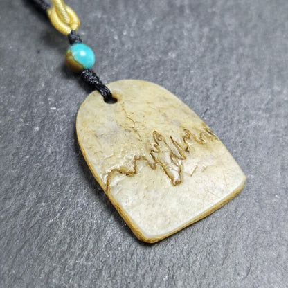 Original Kapala Amulet - Gandhanra Old Tibetan Protective Charm - 37mm × 25mm - Decades Old Gandhanra-ART