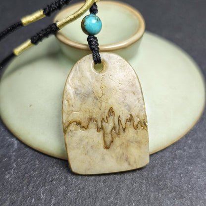 Original Kapala Amulet - Gandhanra Old Tibetan Protective Charm - 37mm × 25mm - Decades Old Gandhanra-ART