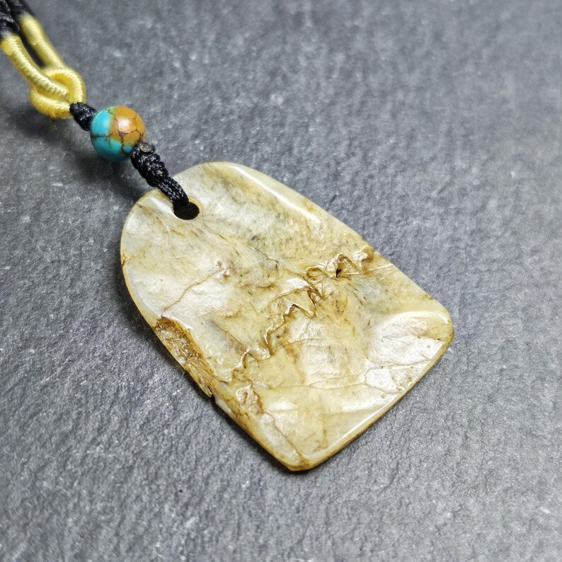 Original Kapala Amulet - Gandhanra Old Tibetan Protective Charm - 37mm × 25mm - Decades Old Gandhanra-ART
