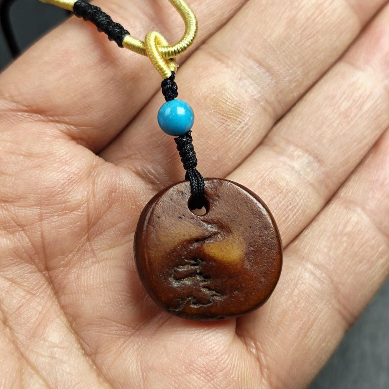 Antique Triangle Kapala Amulet 44mm × 33mm - Decades Old Gandhanra-ART