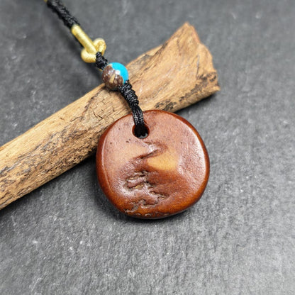Antique Triangle Kapala Amulet 44mm × 33mm - Decades Old Gandhanra-ART