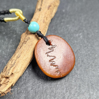Antique Kapala Amulet - Gandhanra Old Tibetan Protective Charm - 24mm - Decades Old Gandhanra-ART