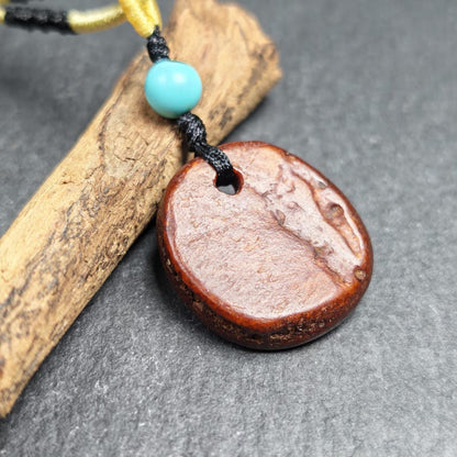 Antique Kapala Amulet - Gandhanra Old Tibetan Protective Charm - 24mm - Decades Old Gandhanra-ART