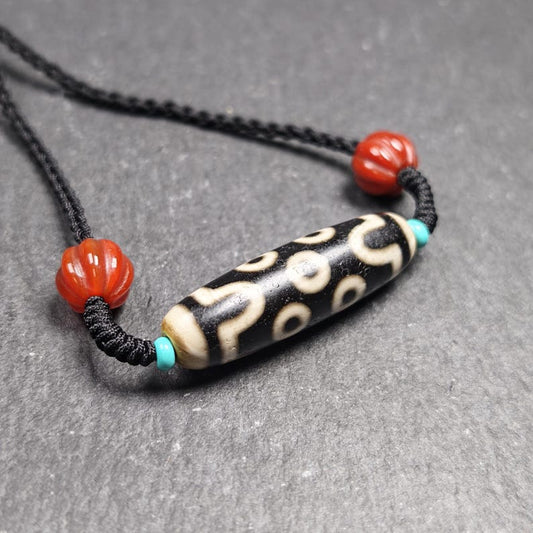 Antique 7 Eyes Dzi Bead Necklace | 38*11mm Gandhanra-ART