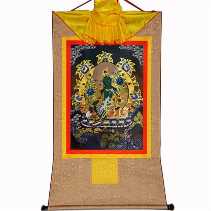 Green Tara - in Black Style - Gandhanra-ART