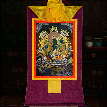 Green Tara - in Black Style - Gandhanra-ART