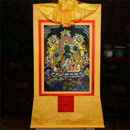Green Tara - in Black Style - Gandhanra-ART