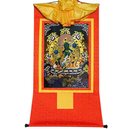 Green Tara - in Black Style - Gandhanra-ART