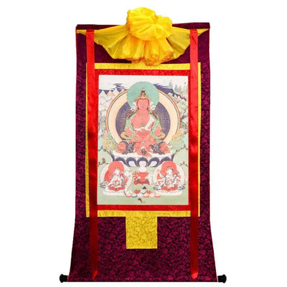 Amitayus,Buddha Of Infinite Life,Woodblock Thangka Art - Gandhanra-ART