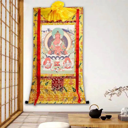 Amitayus,Buddha Of Infinite Life,Woodblock Thangka Art - Gandhanra-ART