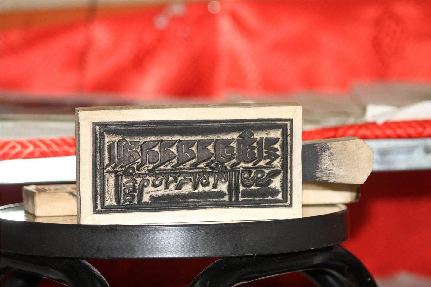 Gandhanra Handcarved Woodblock Mantra Printing Plate, Tibetan Buddhist Printing Art,From Derge Parkhang Sutra Printing Temple - Gandhanra-ART