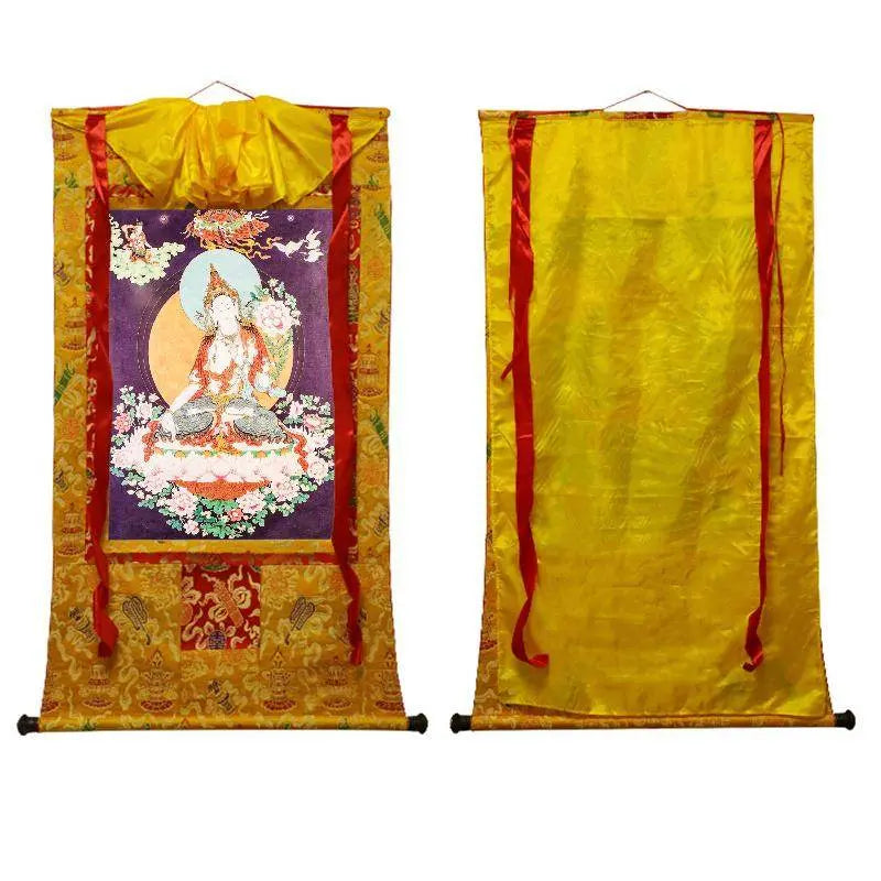 White Tara,Woodblock Thangka Art - Gandhanra-ART