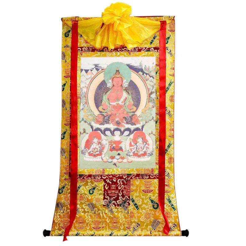 Amitayus,Buddha Of Infinite Life,Woodblock Thangka Art - Gandhanra-ART