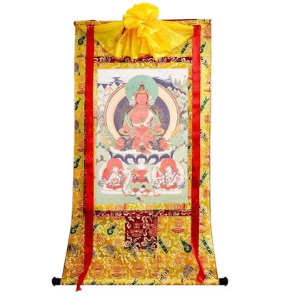 Amitayus,Buddha Of Infinite Life,Woodblock Thangka Art - Gandhanra-ART