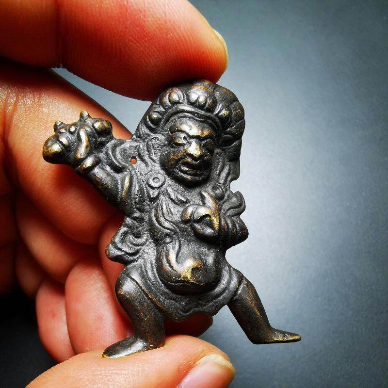 Gandhanra Acient Vajrapani Amulet,Tibetan Buddhism Statue,the Protector and Guide of Gautama Buddha,80 years old - Gandhanra-ART