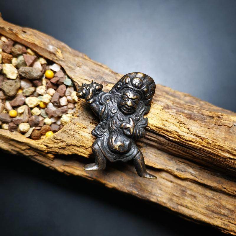 Gandhanra Acient Vajrapani Amulet,Tibetan Buddhism Statue,the Protector and Guide of Gautama Buddha,80 years old - Gandhanra-ART
